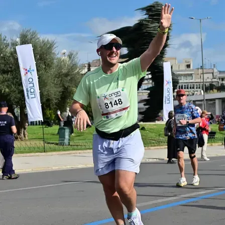 Giannis at a road race in Athens